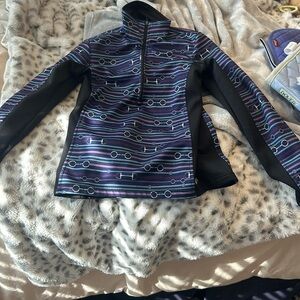 Long sleeve fleece Kerrits riding shirt with bit decorations